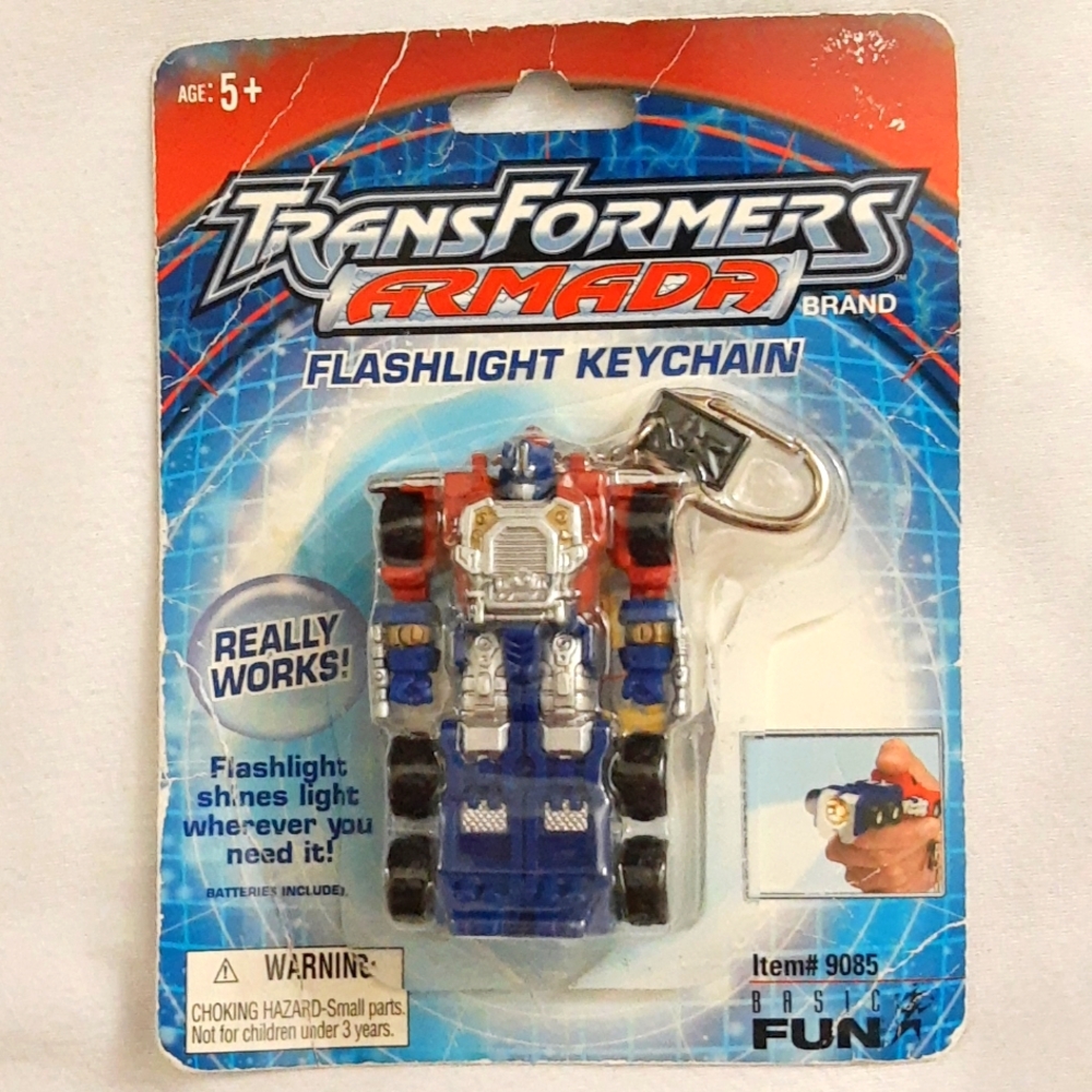 Transformers Armada Optimus Prime Flashlight Novelty Keychain 2003 *Box Damage*